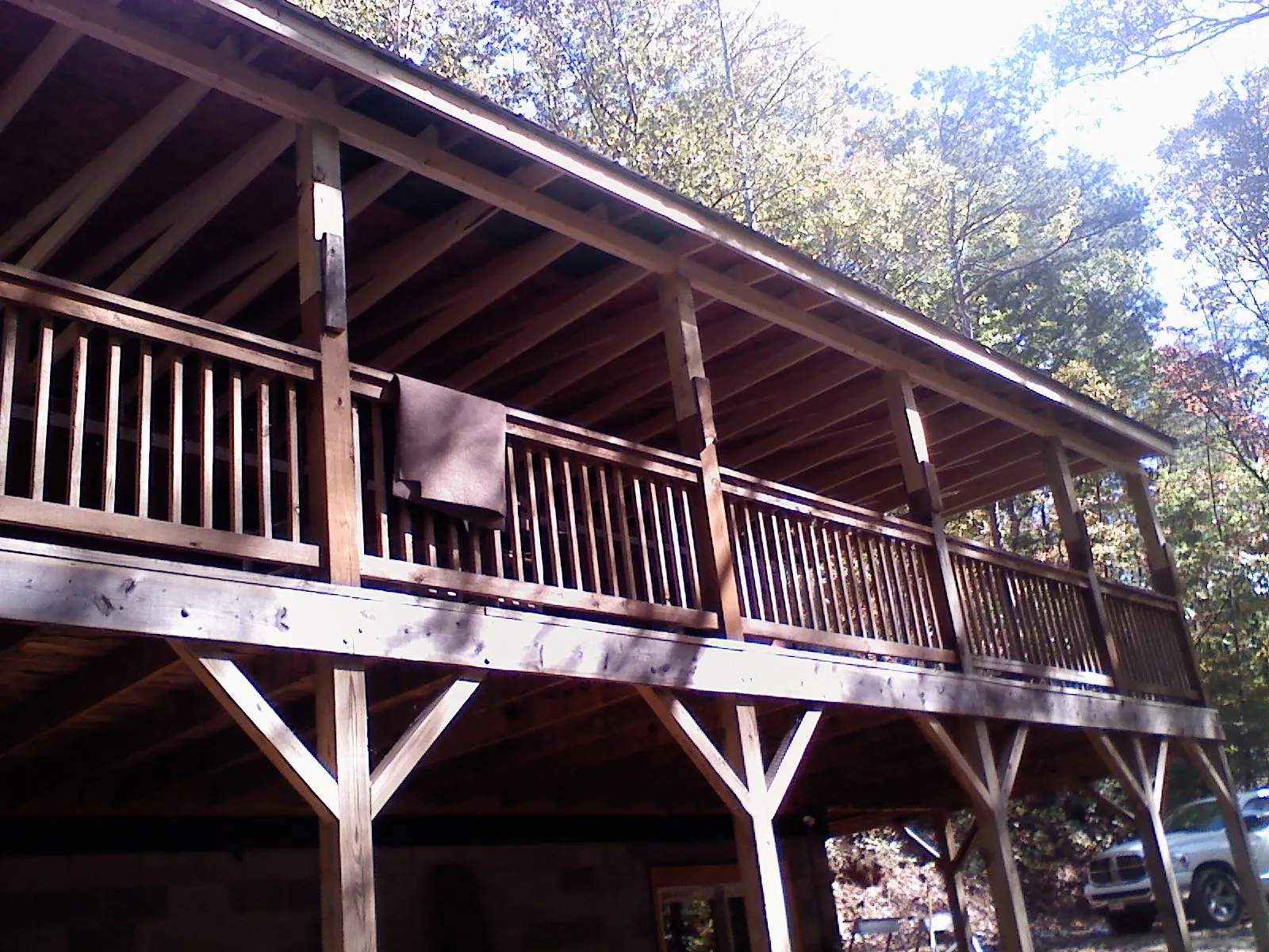 Timber framing under a new elevated porch and deck — Roof Leak Repair in Weatogue by Roofing Brothers